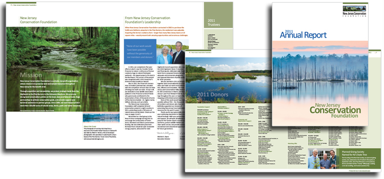 16-page annual report containing highlights of the year and land preserved along with donor recognition. 